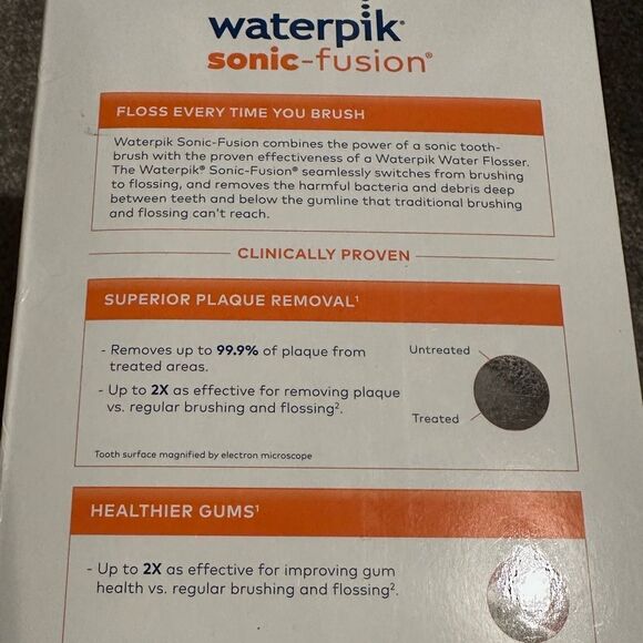 Water Pik Sonic Fusion Flossing Electric Toothbrush white - Picture 4 of 4